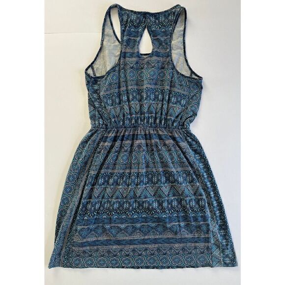 Patagonia West Ashley Organic Cotton Keyhole Back Blue Mosaic Dress Size Large - Picture 12 of 13